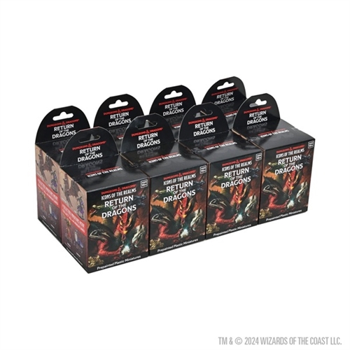 DnD - Return of the Dragons Booster  Brick Display - Icons of the Realms DnD Miniatures (8 Bricks) 